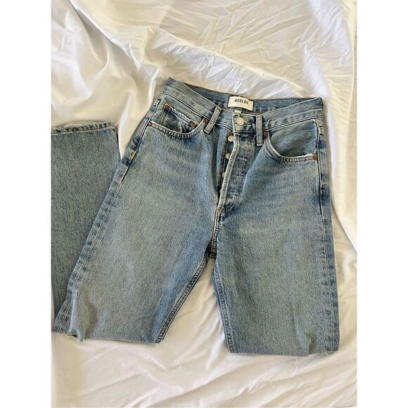 Straight legged distressed AGOLDE jeans